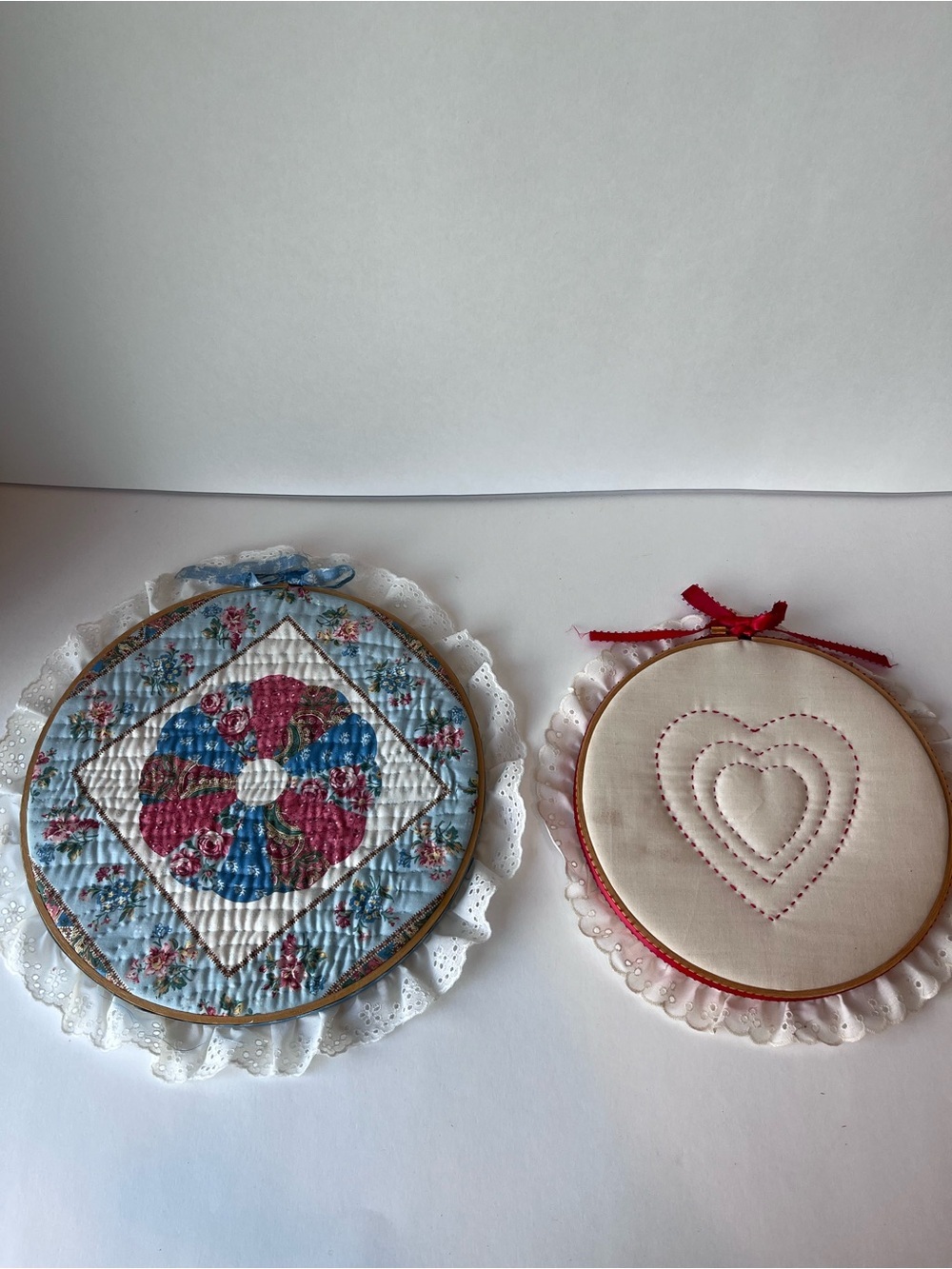 Vintage Handmade Quilted Hand Stitched Wall Decor